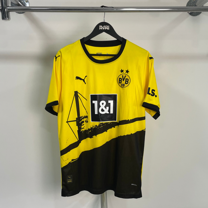 Camisa Borussia Dortmund Home 23/24 s/n° Torcedor Masculino - Amarelo e Preto