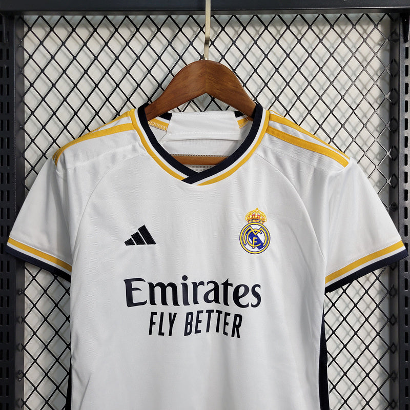 Kit Infantil Real Madrid - Home 23/24 - Branco