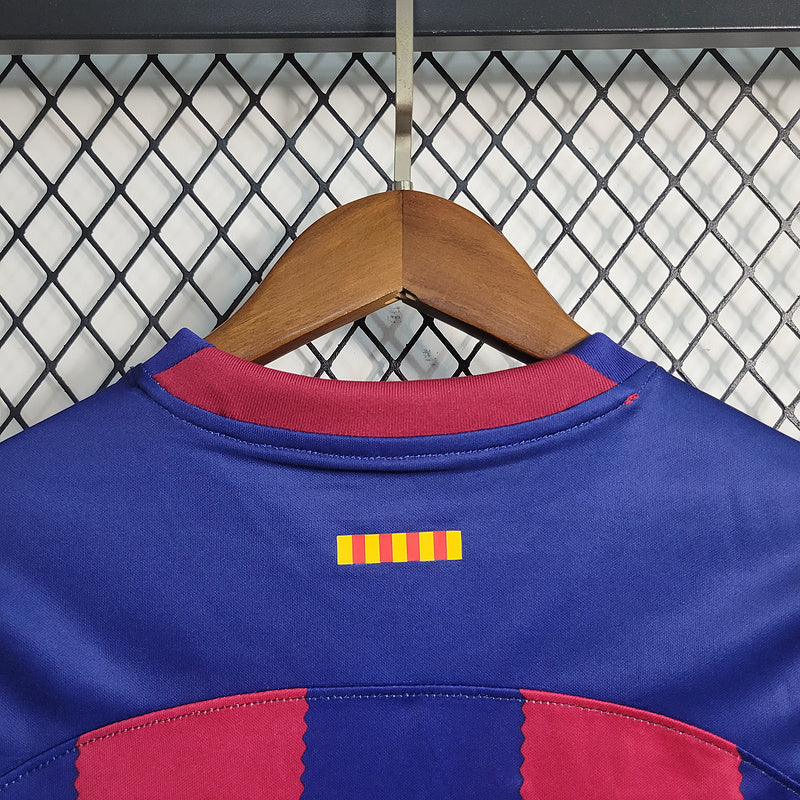 Kit Infantil Barcelona Home 23/24 - Azul/Vermelho