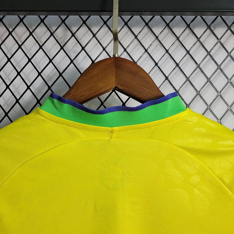 Conjunto Infantil Seleção Brasil l 22/23 - Amarelo